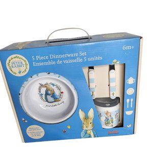 Beatrix Potter Peter Rabbit 5 Piece Melamine Dinnerware Set Brand New in Box